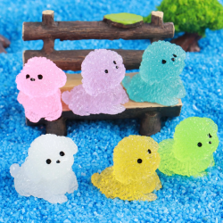 Aanbieding voor 5 pcs/10 pcs Nightglow Puppy Ornament Thuis Bureau Fluorescentie Mini Hond Decoratie Kamer Kantoor Auto Leuke DIY Hars Ornament Ambachten