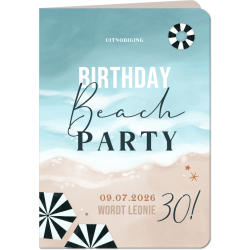 Aanbieding voor Uitnodiging zee strand beach party verjaardag