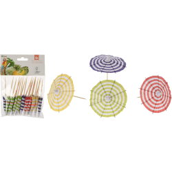Aanbieding voor Cocktailprikker Paraplu set 18 stuks 10cm