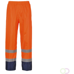 Aanbieding voor Hi-Vis Klassieke Tweekleuren Regenbroek maat XS, Orange/Navy