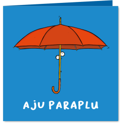 Aanbieding voor Felicitatiekaart afscheid collega aju paraplu...