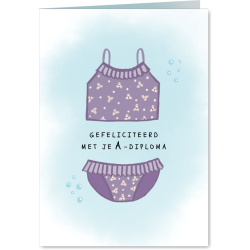 Aanbieding voor Felicitatie zwemdiploma bikini