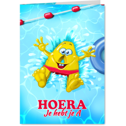 Aanbieding voor Felicitatiekaartje hoera je hebt je a