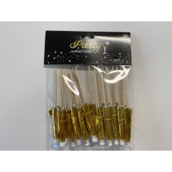 Aanbieding voor Cocktailprikkers Paraplu Goud | 10 stuks