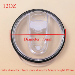 Aanbieding voor 12oz 16oz 20oz 30oz Slanke Rechte Cup Duwdeksel Verzegeld Lekvrije Transparante Schuifdeksel Eenvoudige Auto bekerdeksel Groothandel Tapa De Taza