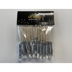 Aanbieding voor Cocktailprikkers Paraplu Zilver | 20 stuks