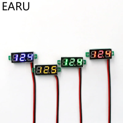 Aanbieding voor 0,28 inch DC LED digitale voltmeter 0-100V spanningsmeter auto mobiele stroomspanningstester detector 12V rood groen blauw geel
