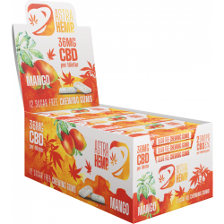 Aanbieding voor Astra Hennep Mango Kauwgom (36 mg CBD), 17 g