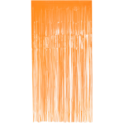 Aanbieding voor Foliegordijn UV Blacklight– Deurgordijn 200 x 100 cm met plakstrip - Neon Oranje