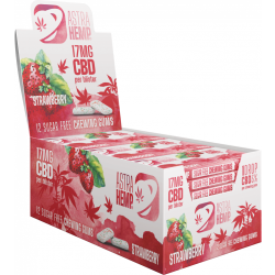 Aanbieding voor Hemp Planet hennepkauwgom met aardbeiensmaak, 17 mg CBD, 17g
