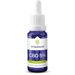 Aanbieding voor Gratis Verzending: Vitakruid CBD Olie 5% Full Spectrum 10 ml