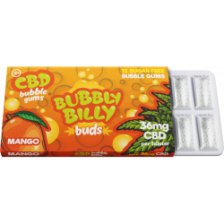 Aanbieding voor Bubbly Billy Buds Mango-gearomatiseerde kauwgom (36 mg CBD), 17 g