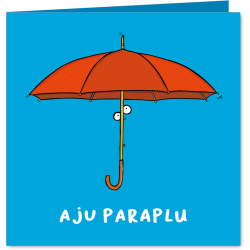 Aanbieding voor Wenskaart aju paraplu