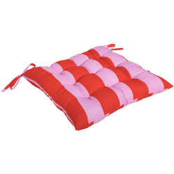 Aanbieding voor Tuinkussen Streep Rood/Roze