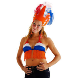 Aanbieding voor Bikini topje oranje en Nederlandse vlag
