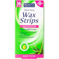 Aanbieding voor Beauty Formulas Aloë Vera Bikinilijn Wasstrips - 36 stuks