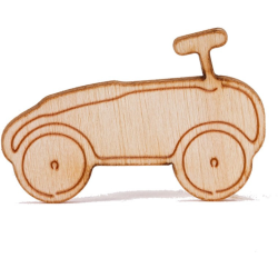 Aanbieding voor Buromac Motief Hout Auto retro voor Doopsuikerdoosje