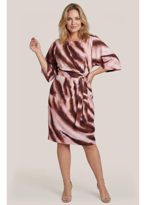 Mart Visser Milan print jurk roze / bruin maxi