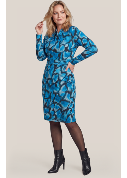 Mart Visser Robin print jurk blauw / multi maxi