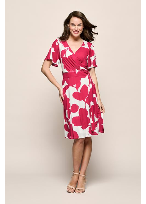 Mart Visser Regina print jurk offwhite / roze