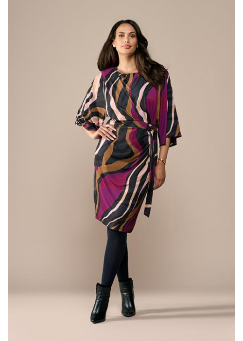 Mart Visser Milan print jurk dark berry