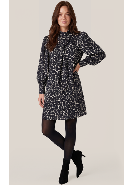 Mart Visser Caroline Tensen geneva print jurk offwhite / zwart