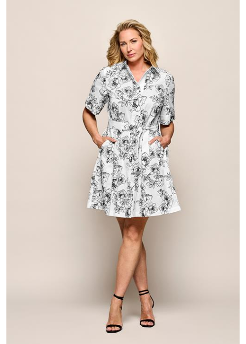 Mart Visser Alan tuniek offwhite / zwart maxi