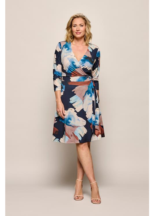 Mart Visser July print jurk navy / multi maxi
