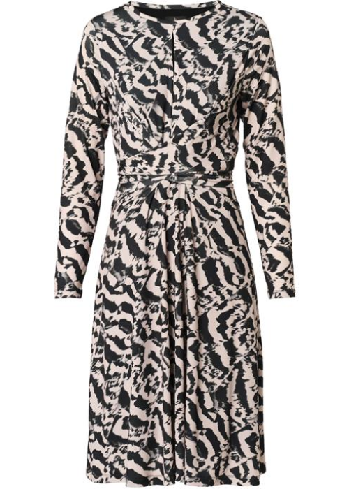 Mart Visser Maddie print jurk creme / zwart