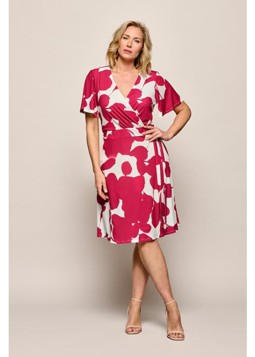 Mart Visser Regina print jurk offwhite / roze maxi