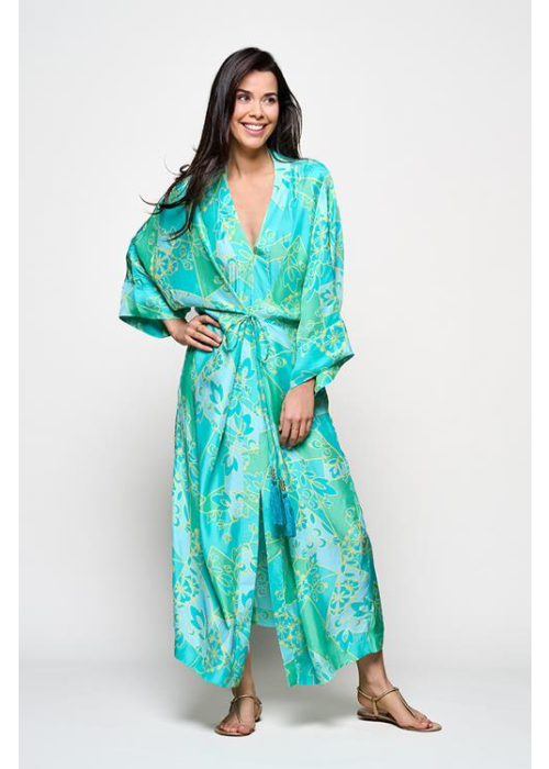 Mart Visser Caroline Tensen islay kimono jurk groen / multi