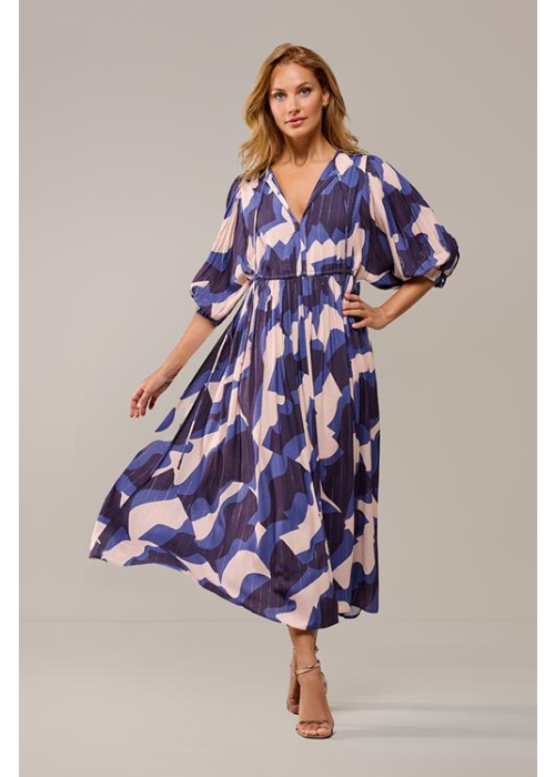Mart Visser Sophie print jurk blauw / multi