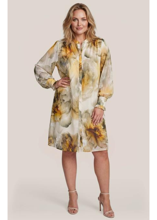 Mart Visser Ashley print jurk zand / geel maxi