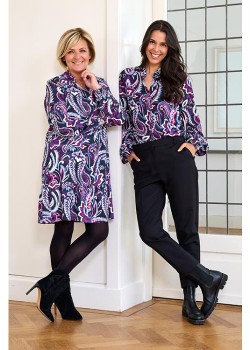 Mart Visser Caroline Tensen camden print jurk navy / multi