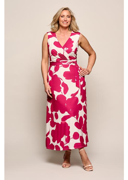 Mart Visser Reggy print jurk offwhite / roze maxi