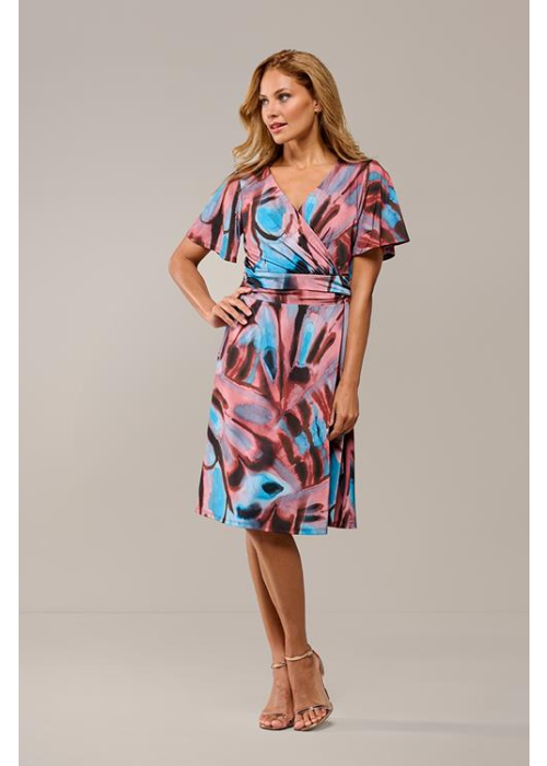 Mart Visser Regina print jurk blauw / roze