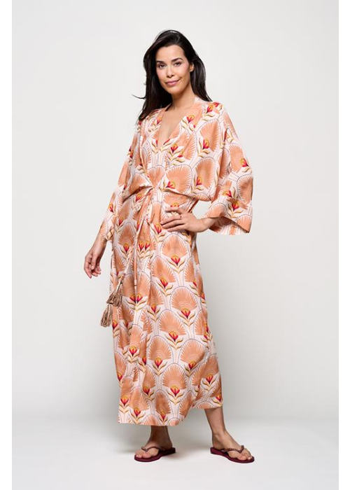 Mart Visser Caroline Tensen islay kimono jurk zand / multi