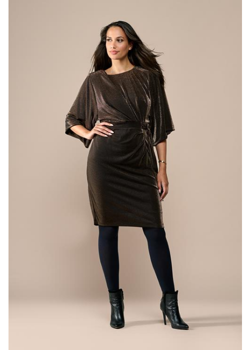 Mart Visser Milan metallic jurk brons