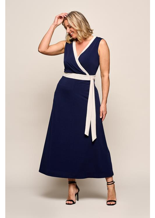 Mart Visser Reggy jurk navy maxi