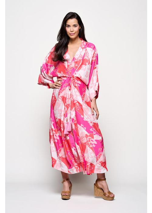 Mart Visser Caroline Tensen islay kimono jurk roze / multi