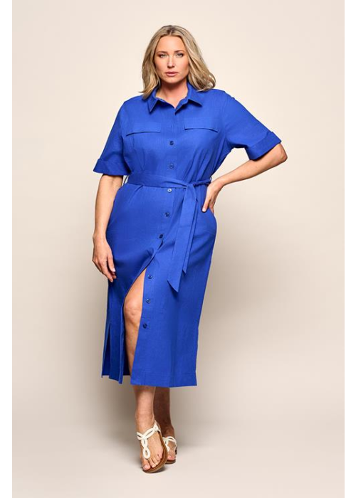 Mart Visser Logan jurk kobalt maxi