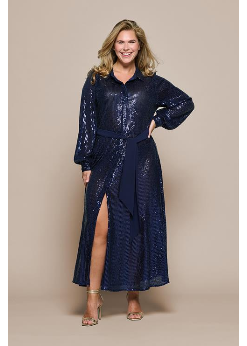 Mart Visser Kelly jurk navy maxi