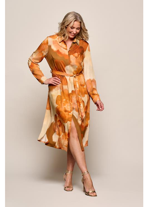 Mart Visser Bowie print jurk oranje / multi maxi