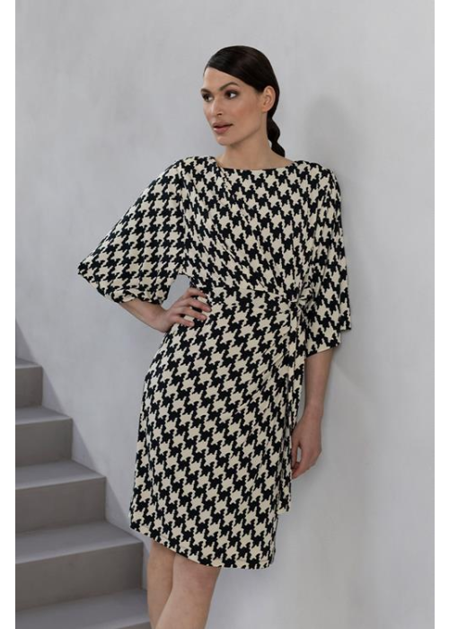 Mart Visser Milan print jurk zwart / wit