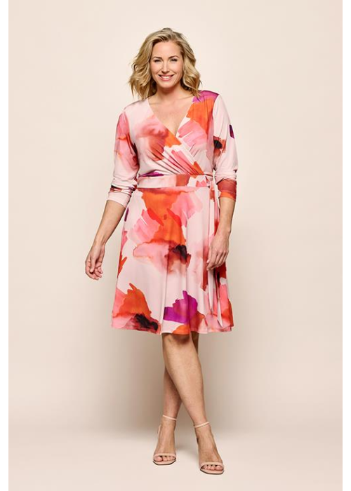 Mart Visser July print jurk zand / roze maxi