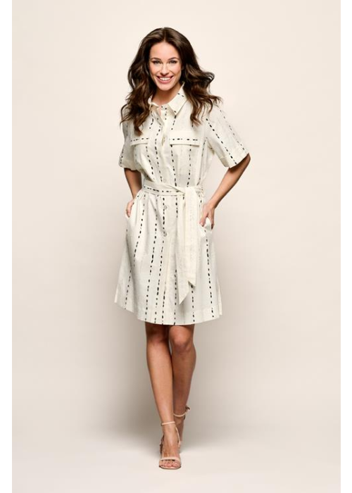 Mart Visser Lexie print tuniek offwhite / zwart