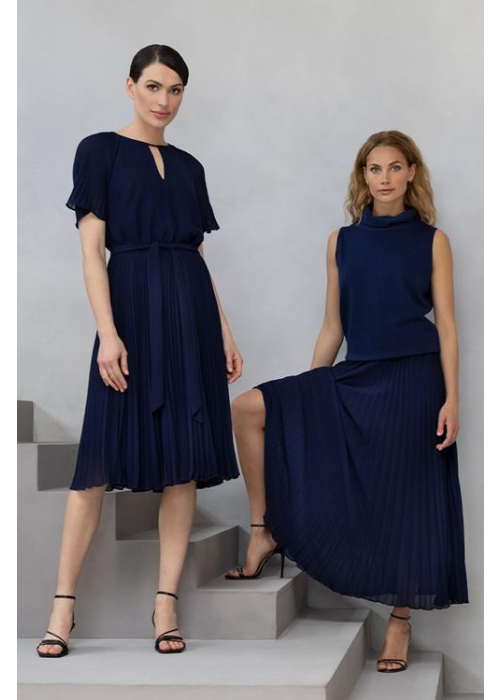 Mart Visser Haily plisse jurk navy