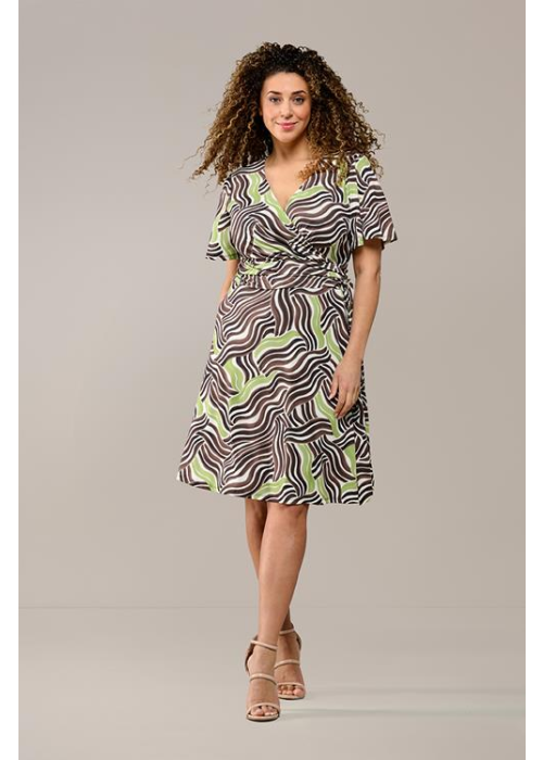 Mart Visser Regina print jurk groen / taupe maxi
