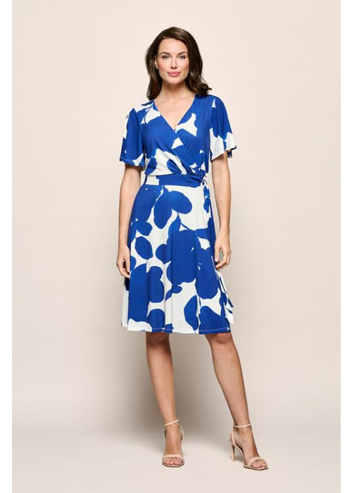 Mart Visser Regina print jurk navy / gebroken wit