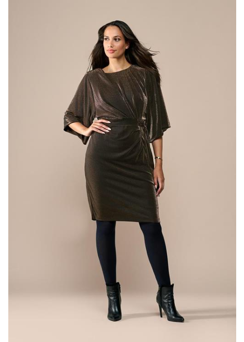 Mart Visser Milan metallic jurk brons